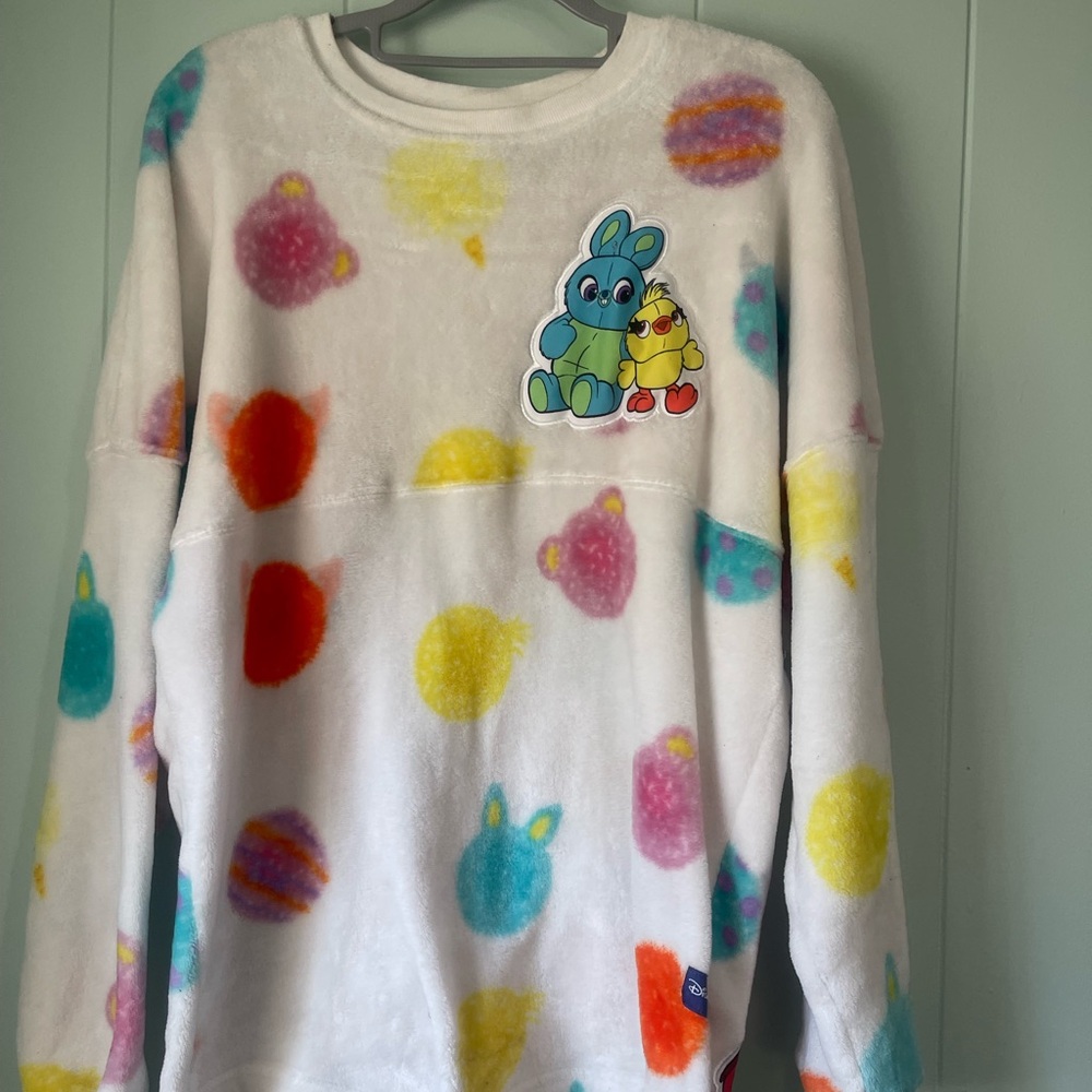 Disney White Sweatshirt with Colorful Print